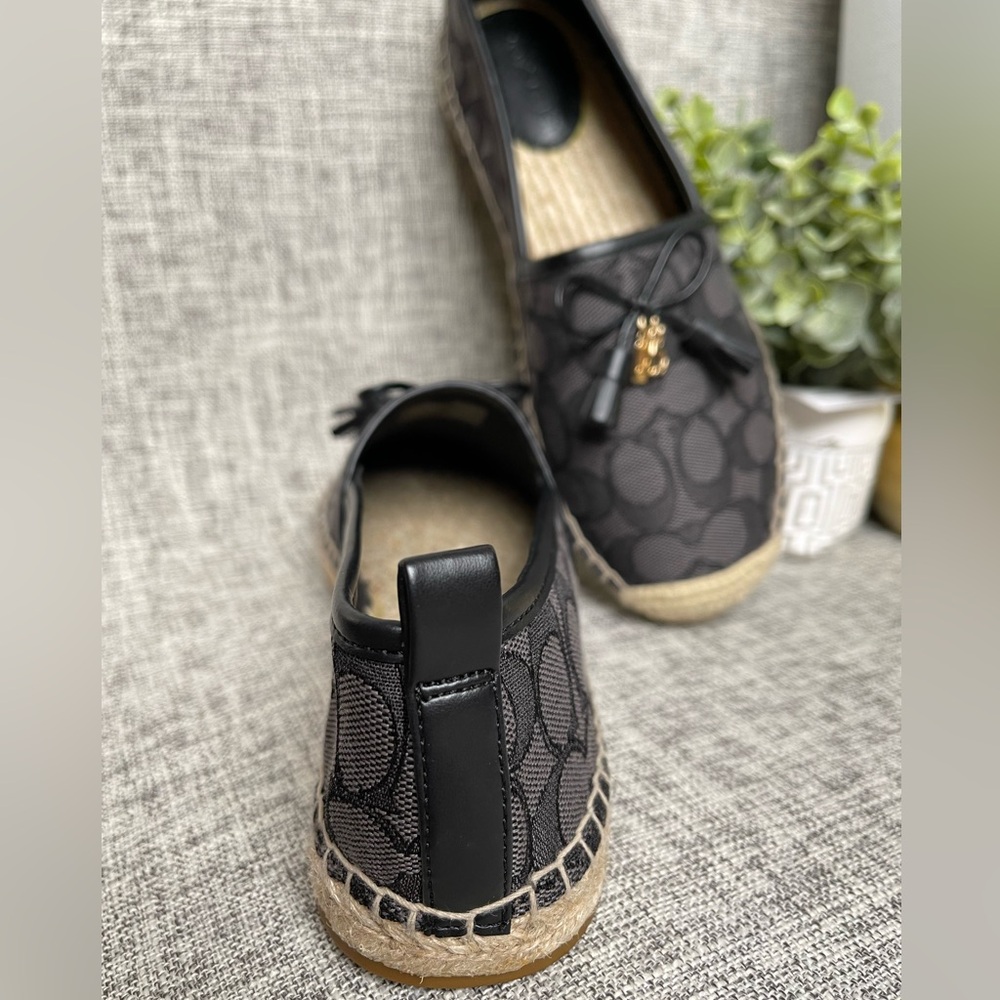 $129( NEW)Coach Carson Signature Jacquard Upper Logo Espadrille - Picture 3 of 8